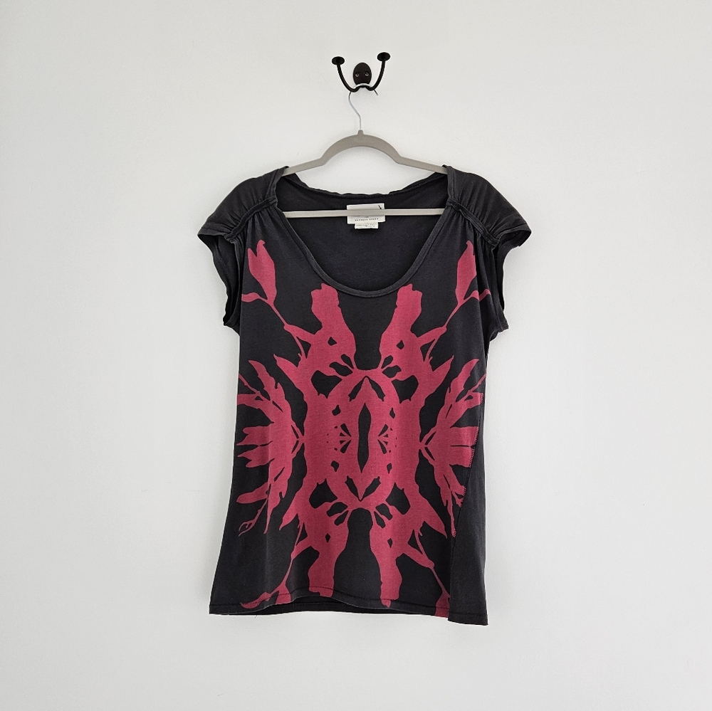 Loomstate For Barneys Green Black Organic Cotton Kalidescope T-Shirt